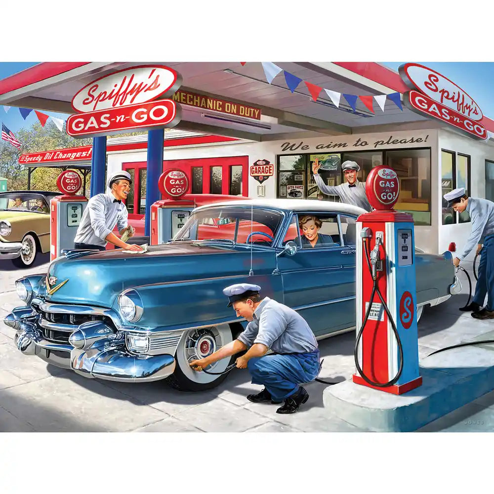 50s Service Station Jigsaw Puzzle | Bits and Pieces Canada